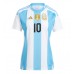 Argentina Lionel Messi #10 Prima Maglia Femmina Copa America 2024 Manica Corta